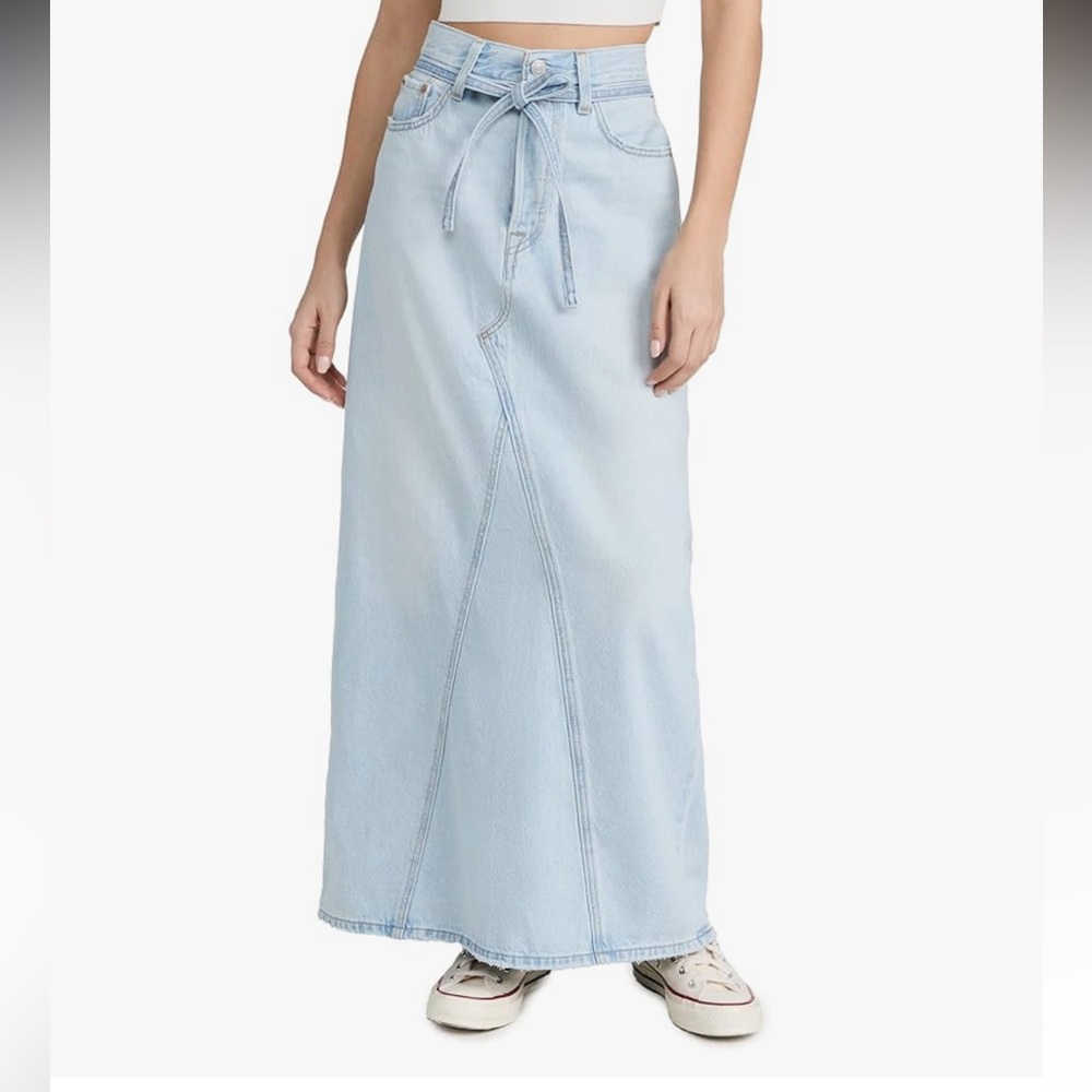 Levi's Light Blue Denim Maxi Skirt